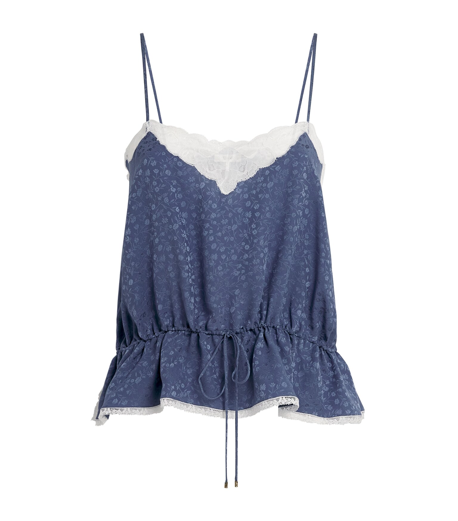 Chloé Silk-Lace Floral Cami Top