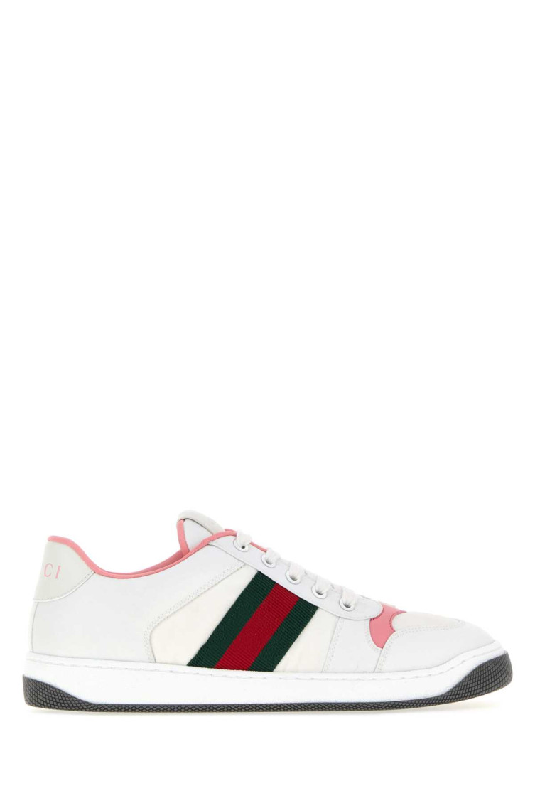 Gucci White Lace Up Sneakers